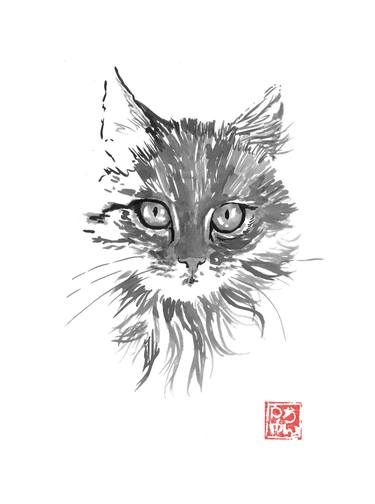 Original Cats Drawings by pechane sumie