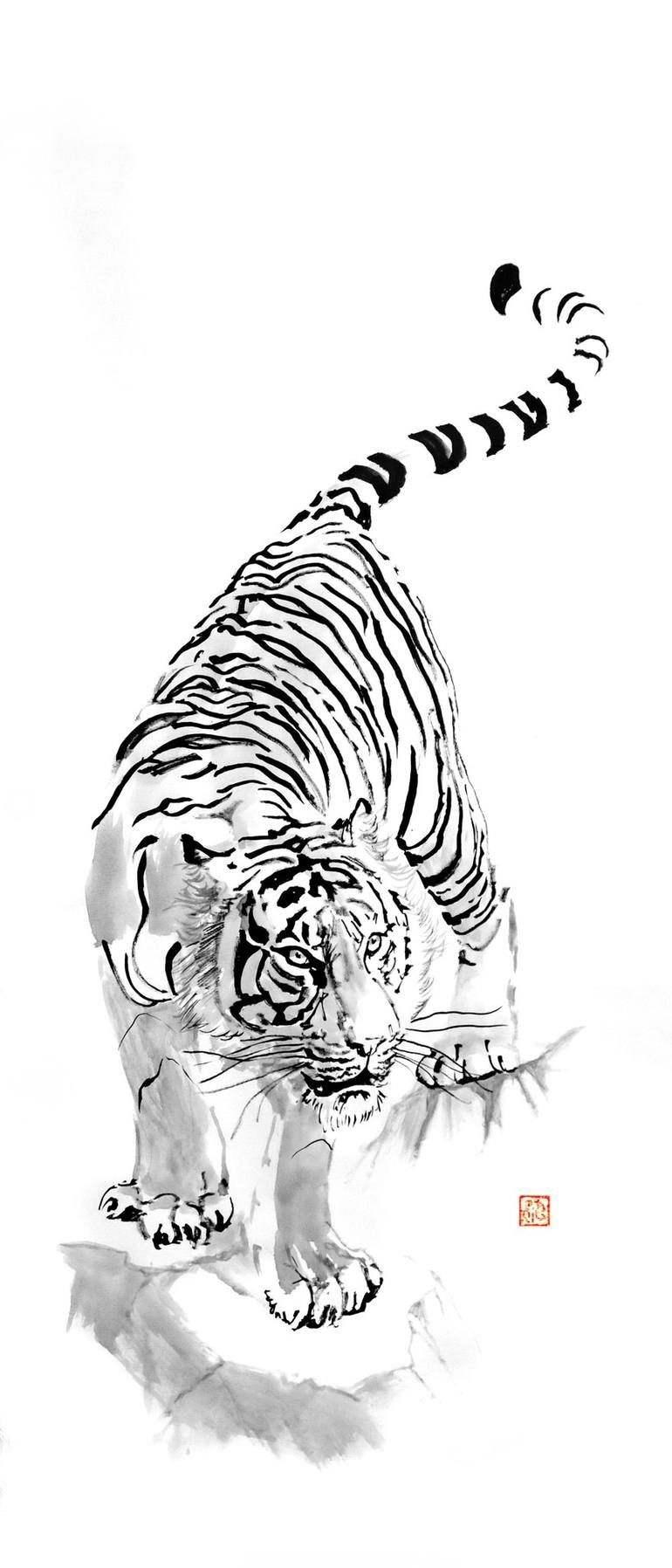 tiger kakemono Painting by Pechane Sumie | Saatchi Art Canada tiger kakemono Painting by Pechane Sumie | Saatchi Art Canada
