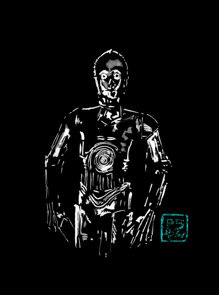 Original Conceptual Cinema Drawing by Pechane Sumie
