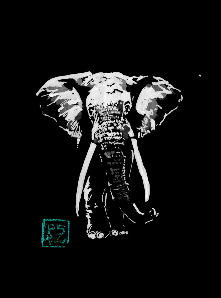 Original Conceptual Animal Drawing by Pechane Sumie