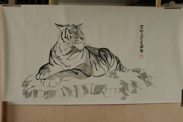Original Minimalism Animal Painting by Pechane Sumie