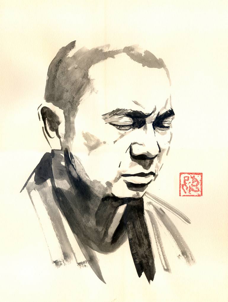 Original Minimalism Travel Drawing by Pechane Sumie