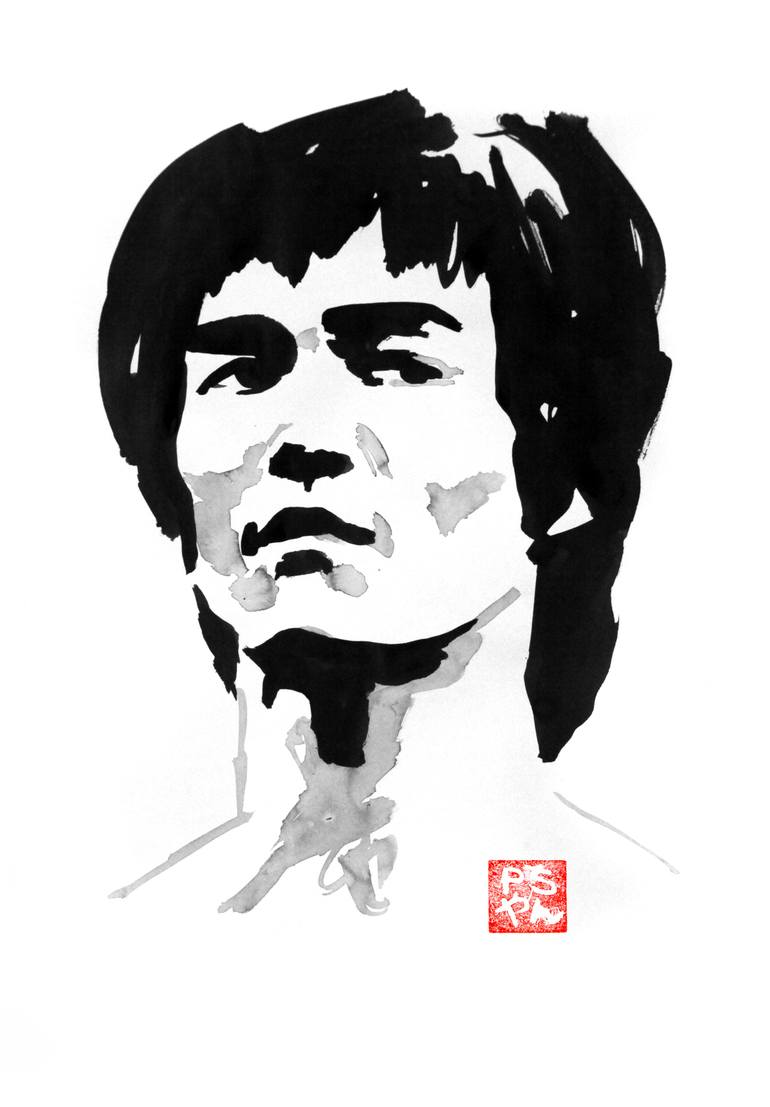 bruce lee Painting by pechane sumie | Saatchi Art