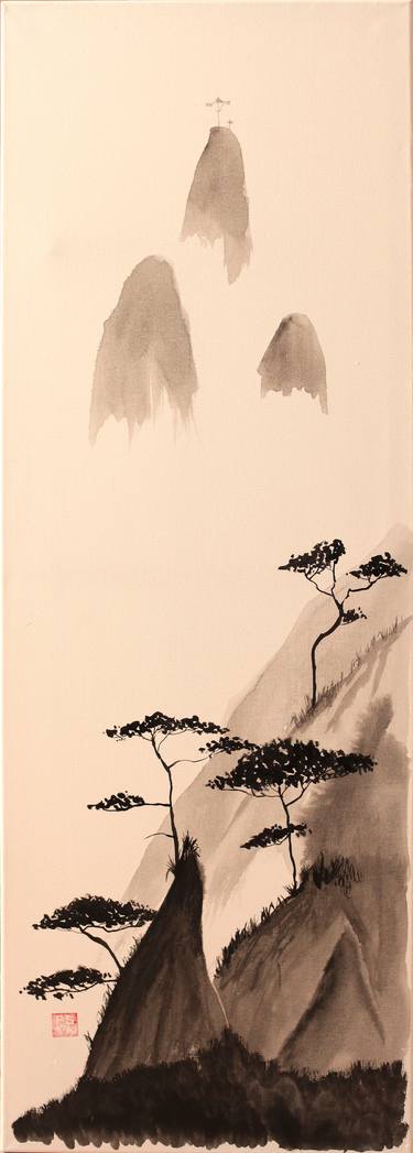 chinese mountain on CANVAS image