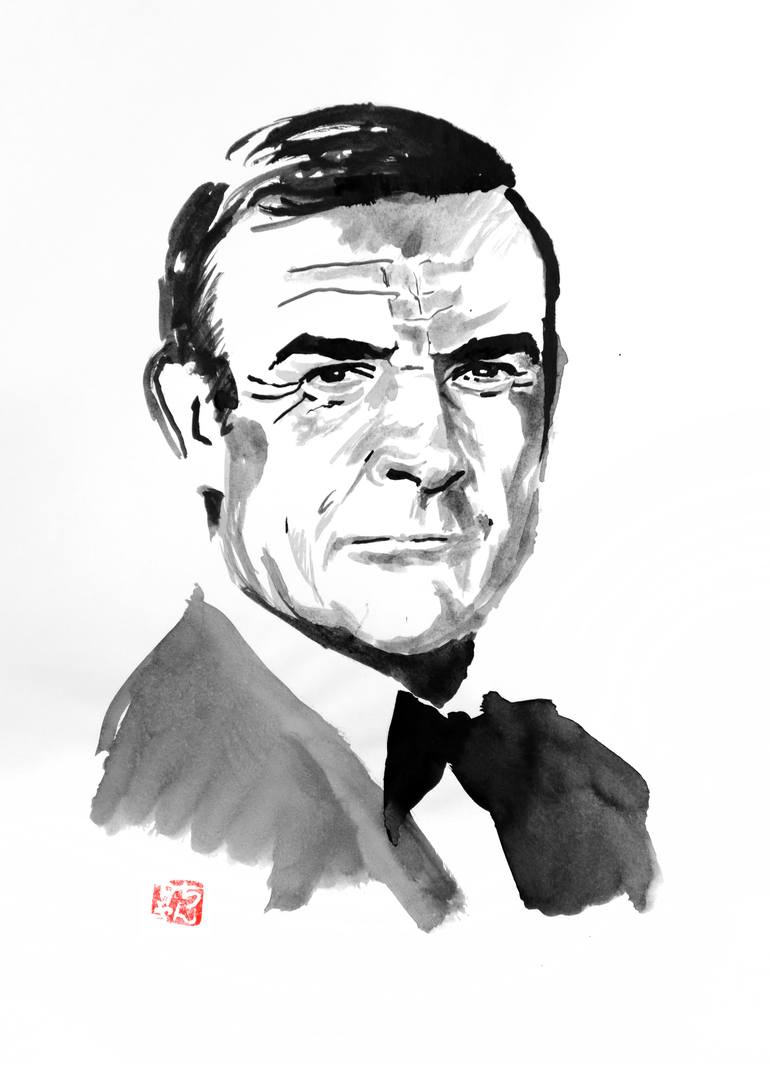 sean connery Painting by pechane sumie | Saatchi Art