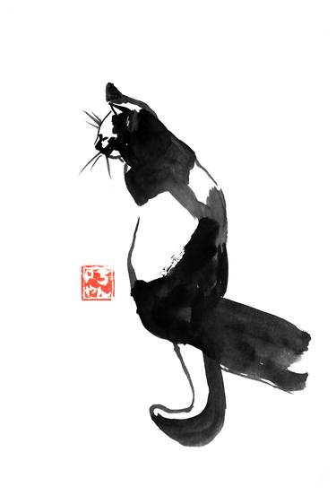 Original Cats Paintings by pechane sumie