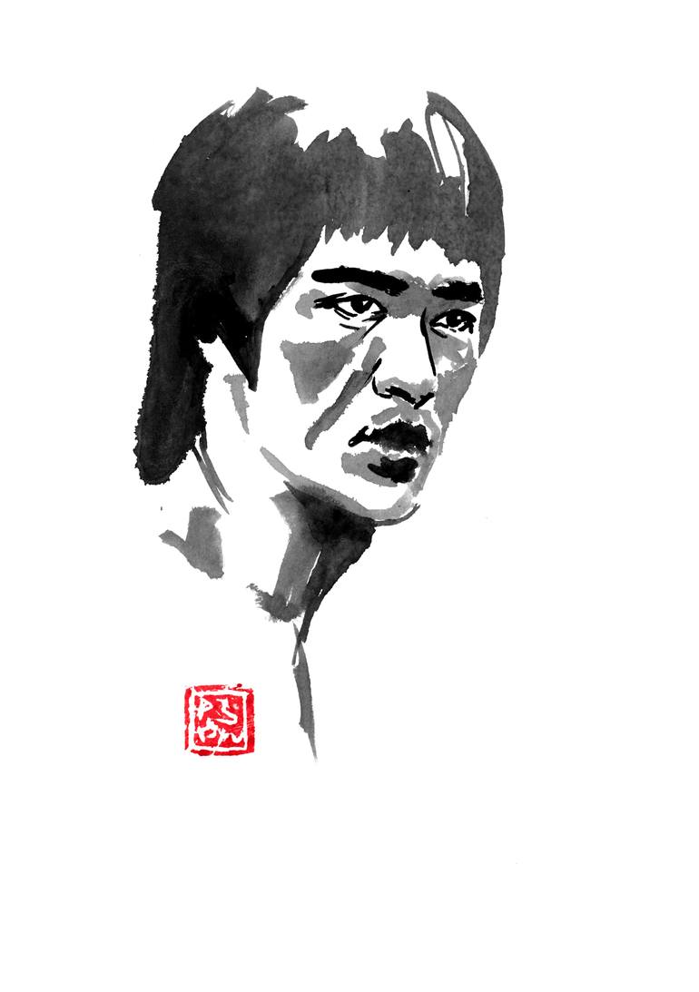 Creative Bruce Lee Sketch Drawing for Kids