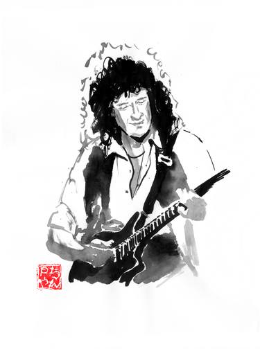 brian may playing guitar thumb