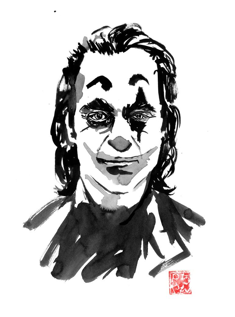 the joker sad face Drawing by pechane sumie | Saatchi Art