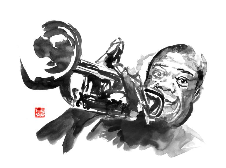 how to draw louis armstrong  Louis Armstrong - a photo on