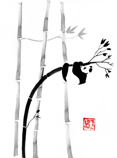 panda in his tree 04 thumb