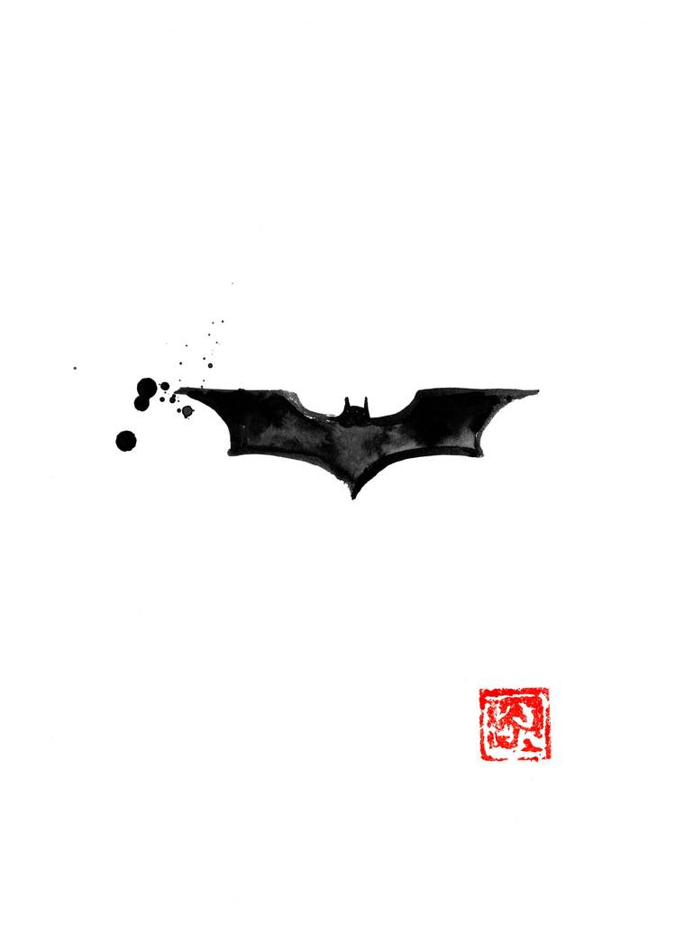 batman logo Drawing by pechane sumie | Saatchi Art
