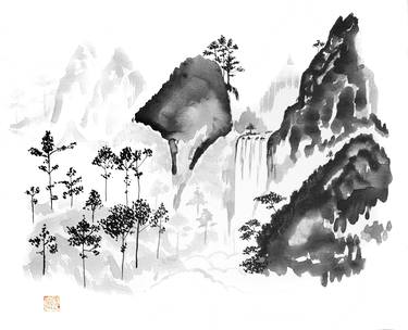 Original Landscape Paintings by pechane sumie