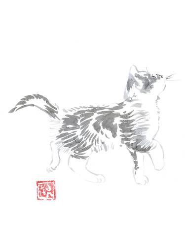 Print of Cats Drawings by pechane sumie