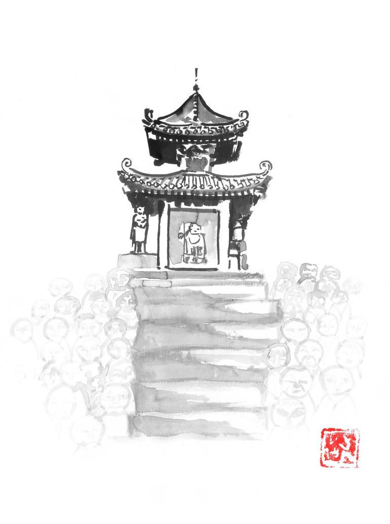 chinese pagoda drawing