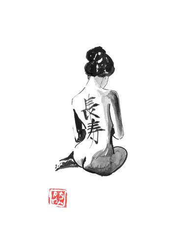 Print of Fine Art Nude Drawings by pechane sumie