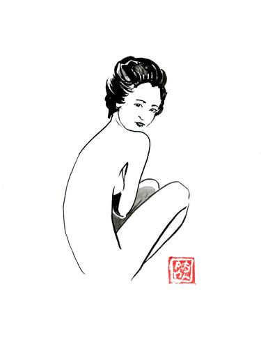 Original Fine Art Nude Drawings by pechane sumie