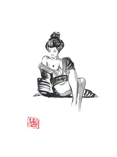 Original Fine Art Nude Drawings by pechane sumie