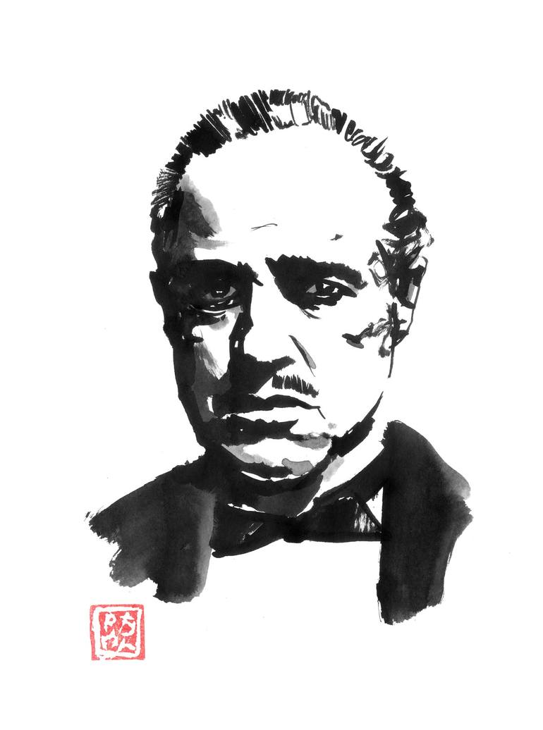 don corleone Drawing by pechane sumie | Saatchi Art