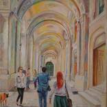 UNDER THE ARCADES OF THE PUBLIC LIBRARY, VALLETTA by Frederick Gingell
