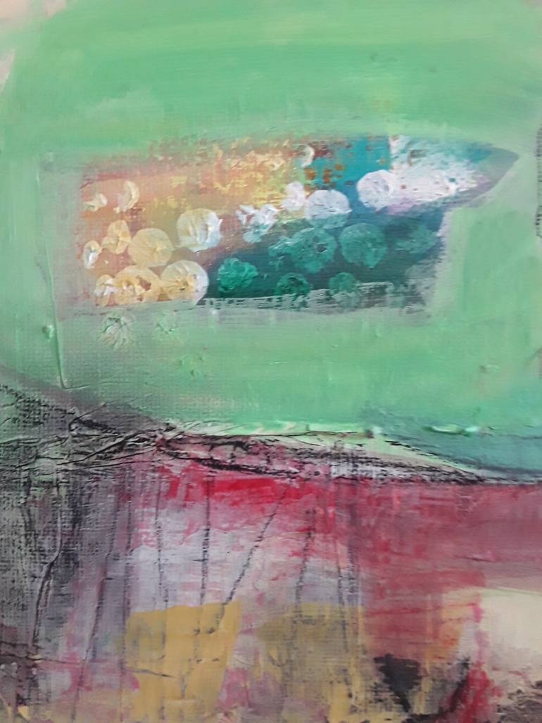 Original Abstract Painting by Lyn Fernandez Aka Laf Art