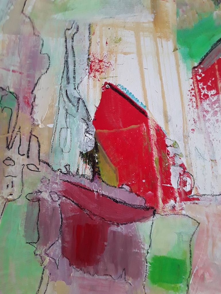 Original Abstract Painting by Lyn Fernandez Aka Laf Art