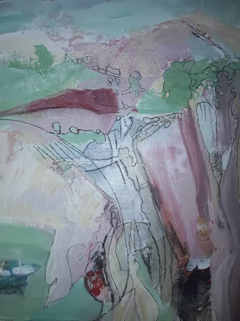 Original Abstract Painting by Lyn Fernandez Aka Laf Art