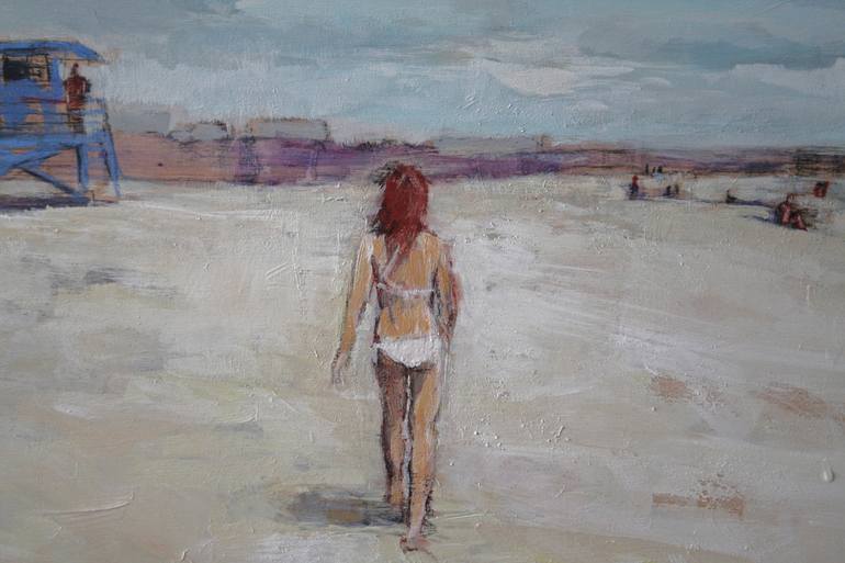 Original Impressionism Beach Painting by Gabriella Collier