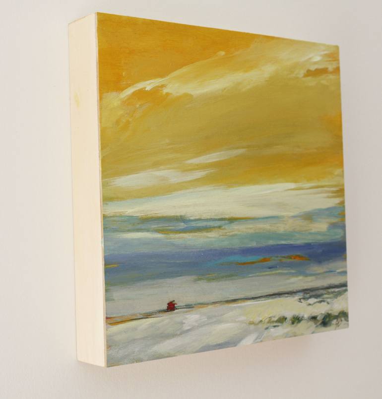 Original Impressionism Beach Painting by Gabriella Collier