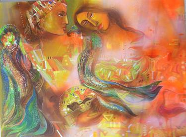 Print of Conceptual Love Paintings by Madan Lal