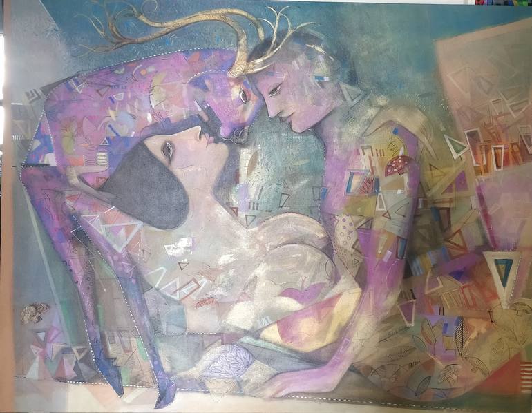 Print of Abstract Classical mythology Painting by Madan Lal