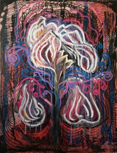 Print of Abstract Floral Paintings by Yasmina Points