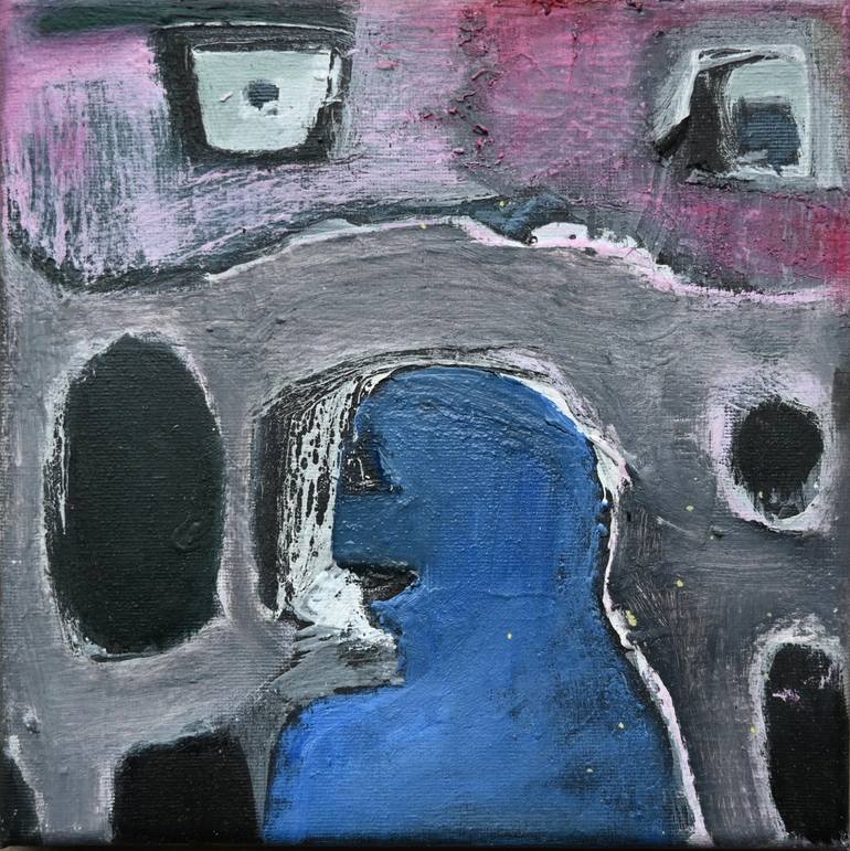 Original Abstract People Painting by Janice Sztabnik