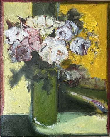 Original Painterly Abstraction Floral Paintings by Janice Sztabnik