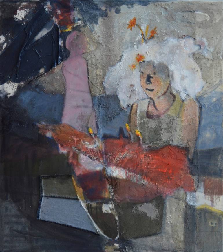 Original Figurative Women Paintings by Janice Sztabnik