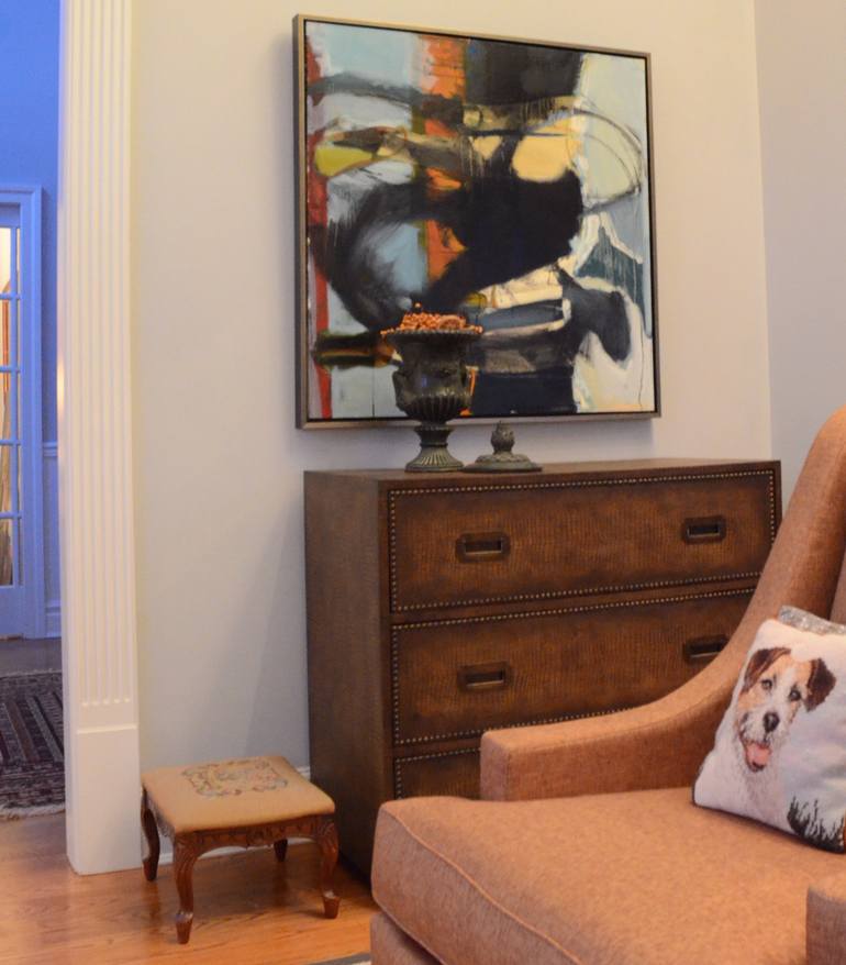 Original Abstract Expressionism Abstract Painting by Janice Sztabnik