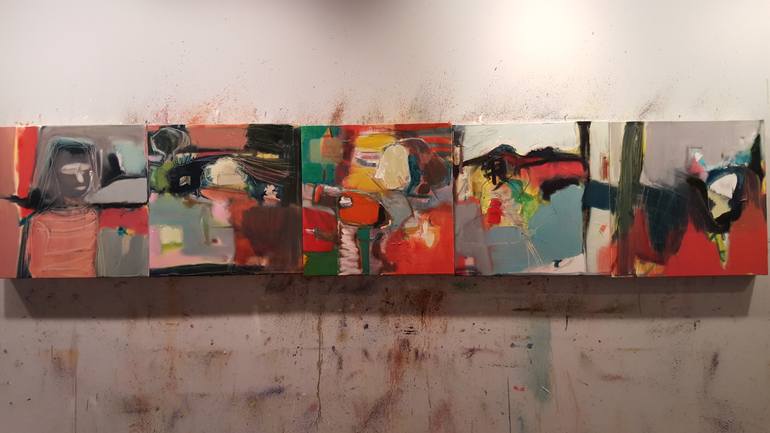 Original Abstract Expressionism Abstract Painting by Janice Sztabnik