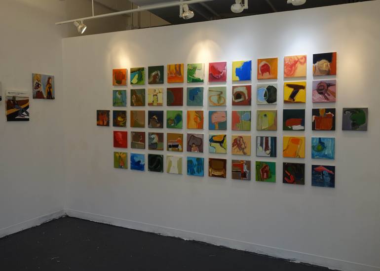 Original Pop Art Abstract Painting by Janice Sztabnik