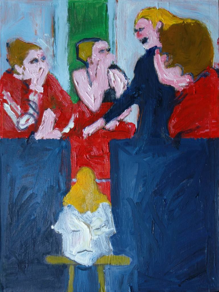 Group Chat Painting By Janice Sztabnik Saatchi Art