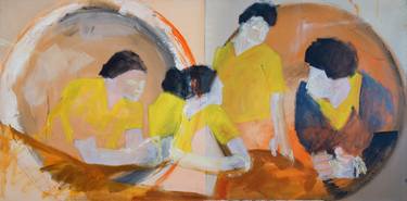 Original Abstract People Paintings by Janice Sztabnik