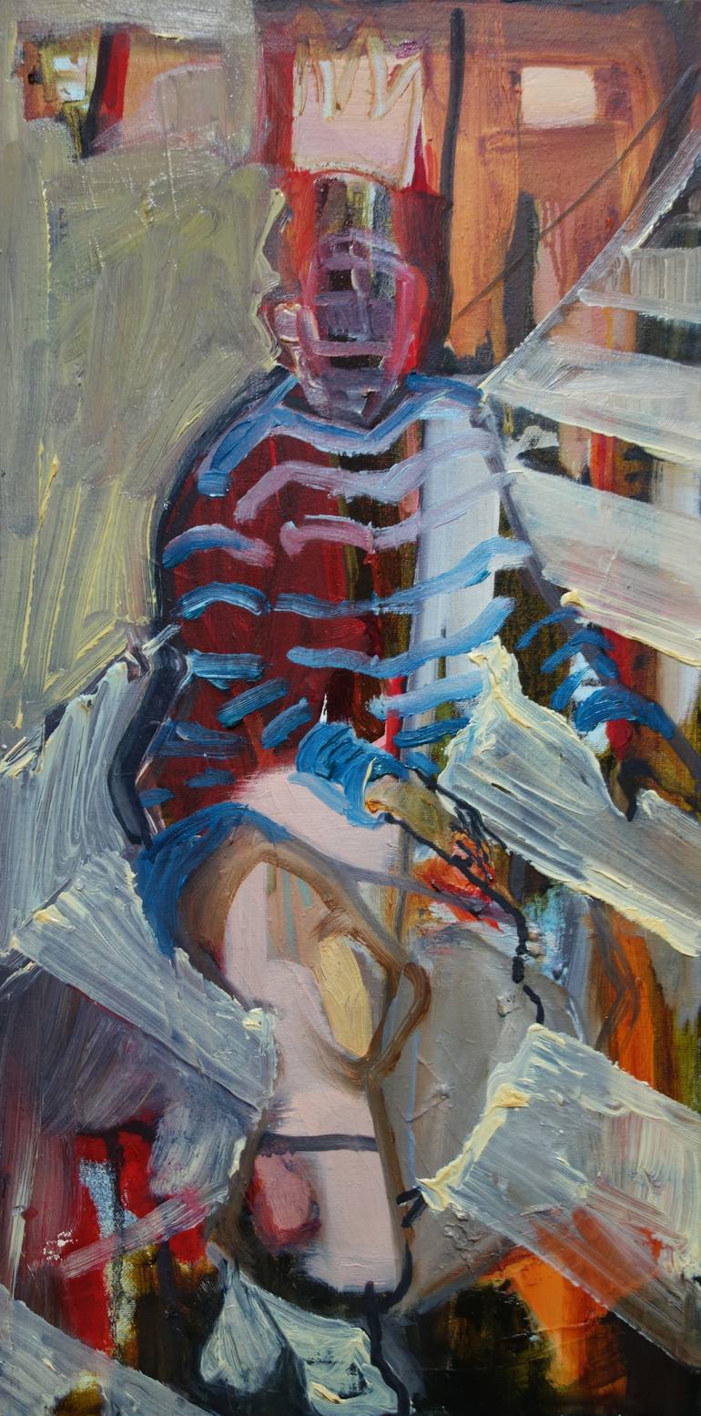 Original Abstract Men Paintings by Janice Sztabnik
