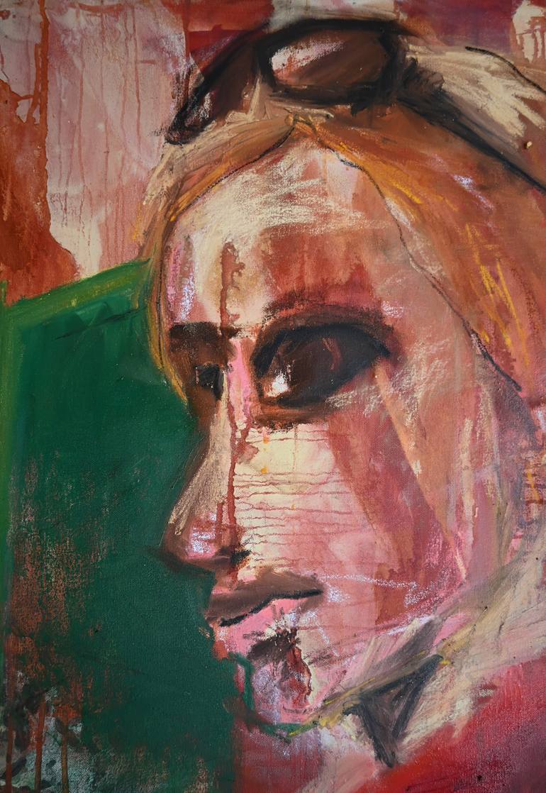 Original Abstract Women Painting by Janice Sztabnik