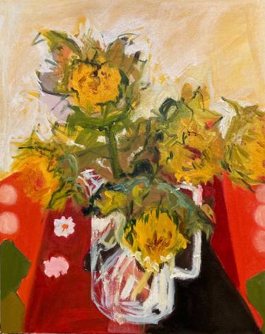 Original Abstract Floral Paintings by Janice Sztabnik