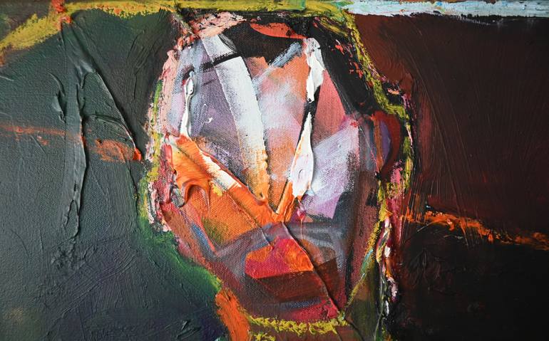 Original Abstract People Painting by Janice Sztabnik