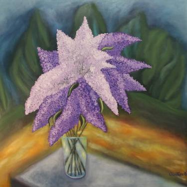 Original Modernism Floral Painting by Yuri Gudkov