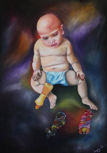 Print of Realism Kids Paintings by Yuri Gudkov