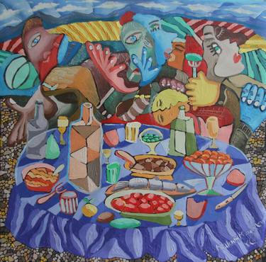 Print of Modern Food & Drink Paintings by Yuri Gudkov