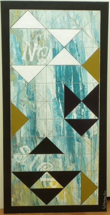 Original Geometric Painting by Elaine De Guimaraes