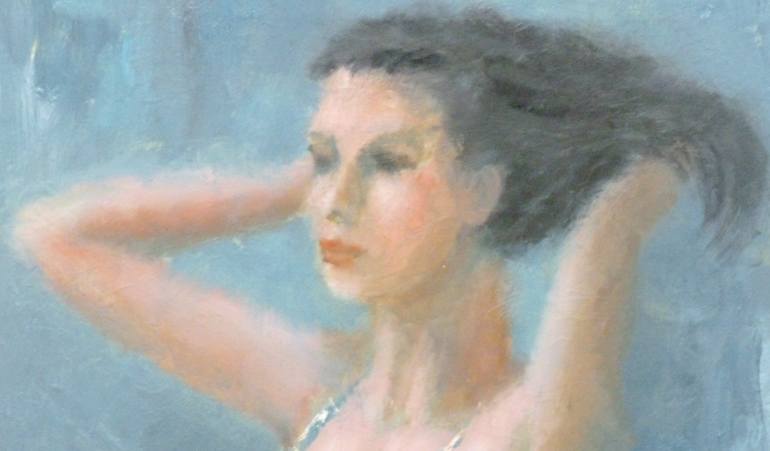 Original Figurative Women Painting by Bart Buijsen