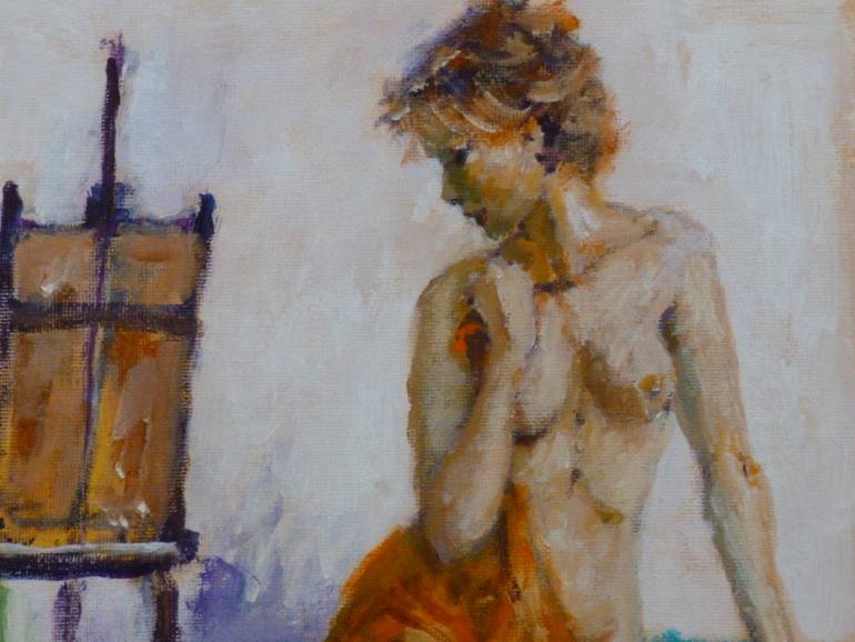 Original Figurative Nude Painting by Bart Buijsen